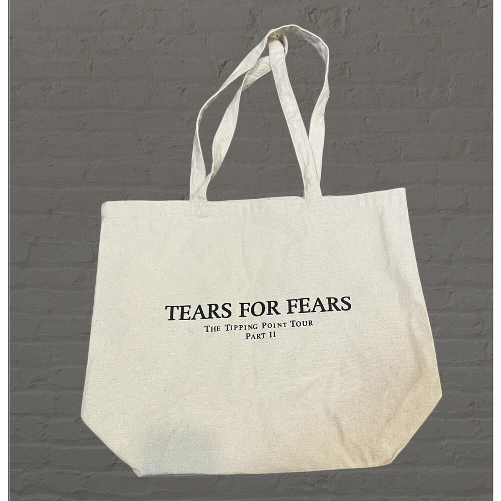 Tears for Fears Tipping Point Tour 2023 Tote Bag Part II Music Memorabilia Cream